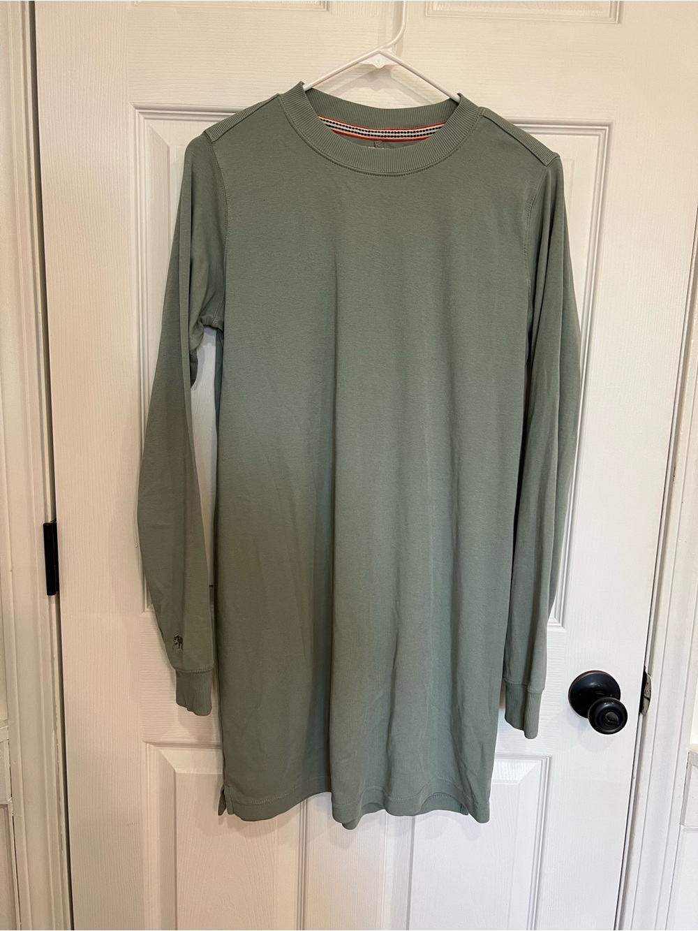 Long Sleeve Crewneck Dress - Sage Green